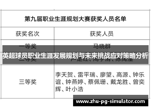 英超球员职业生涯发展规划与未来挑战应对策略分析 英超球员职业生涯发展规划与未来挑战应对策略分析